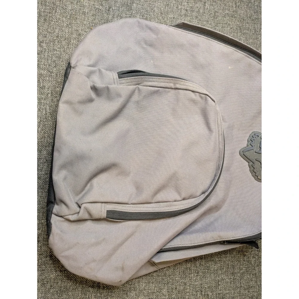 Fox Racing Backpack Hard Logo Motocross Inspired Streetwear Gray School Book Bag